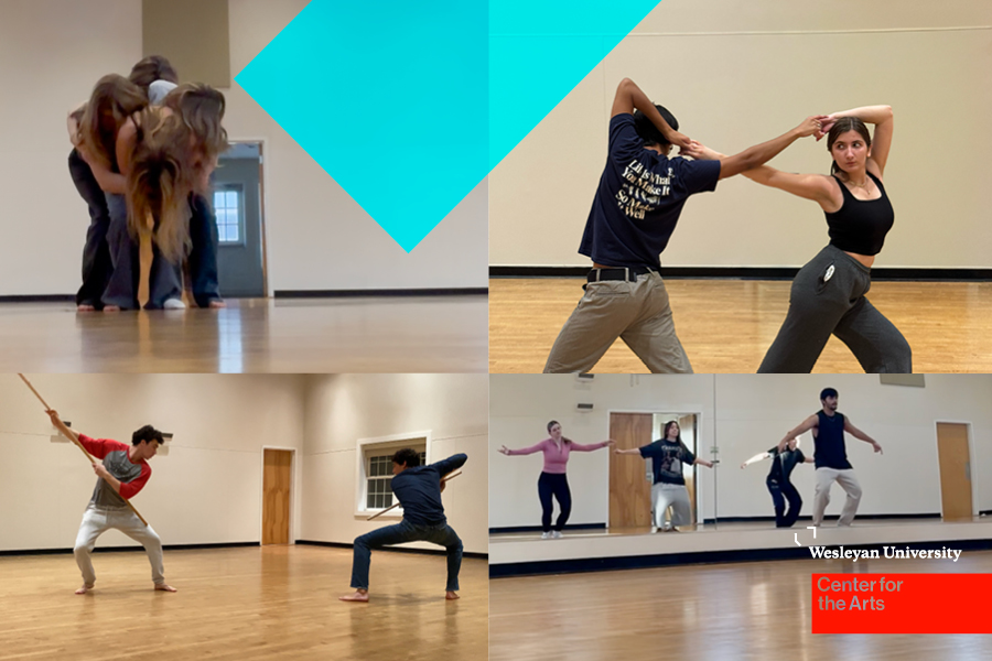 Students dancing in studio