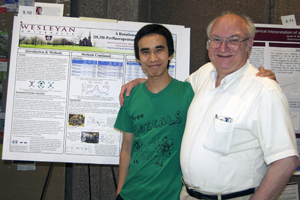 2012 Chinh Duong, '13 with his research mentor Prof. Stewart Novick.