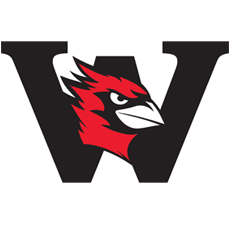 Athletics logo W with cardinal