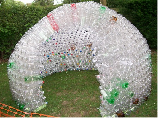 Plastic bottle igloo. (Christina Anderson)
