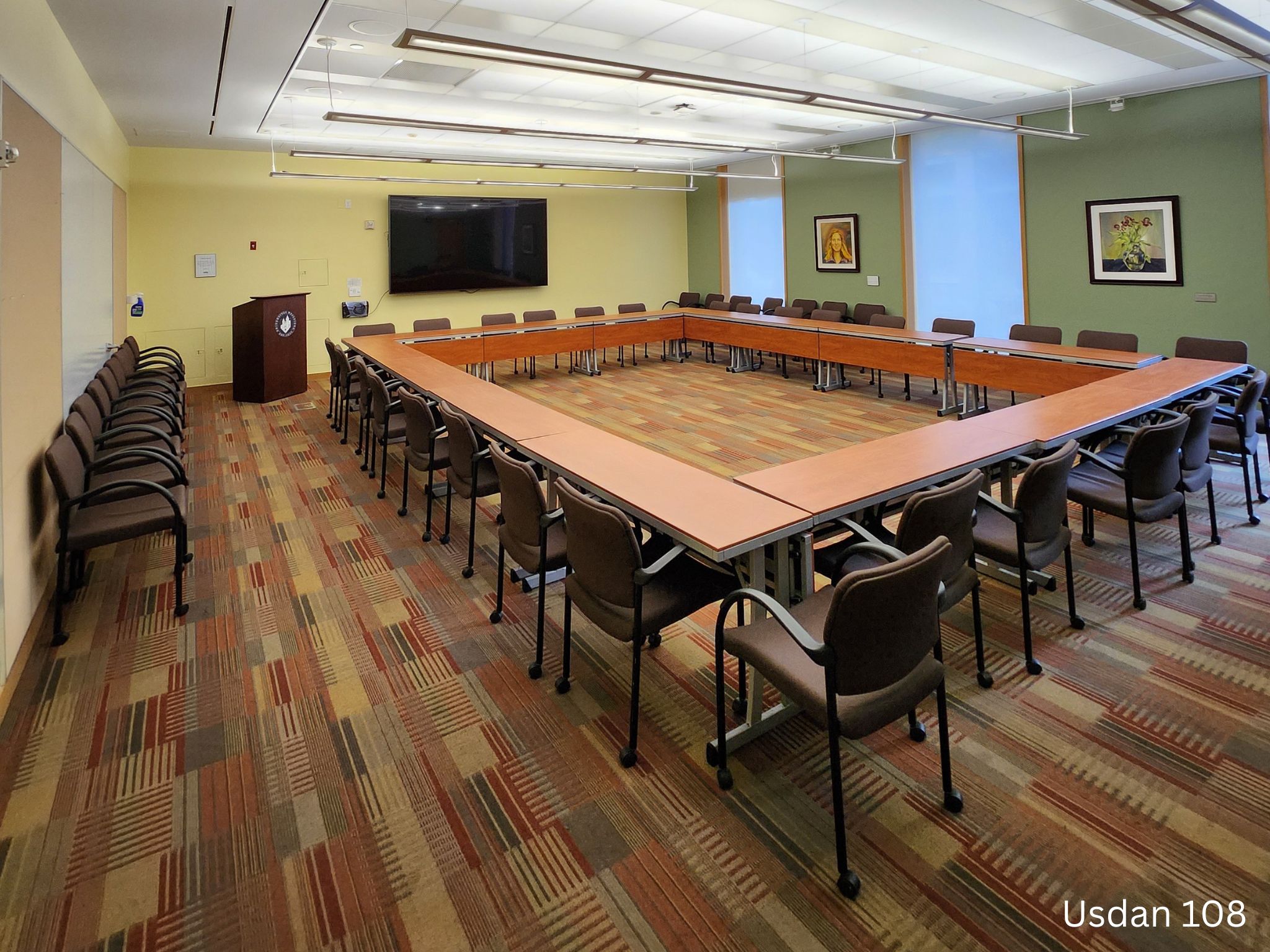 Usdan 108 seminar style classroom