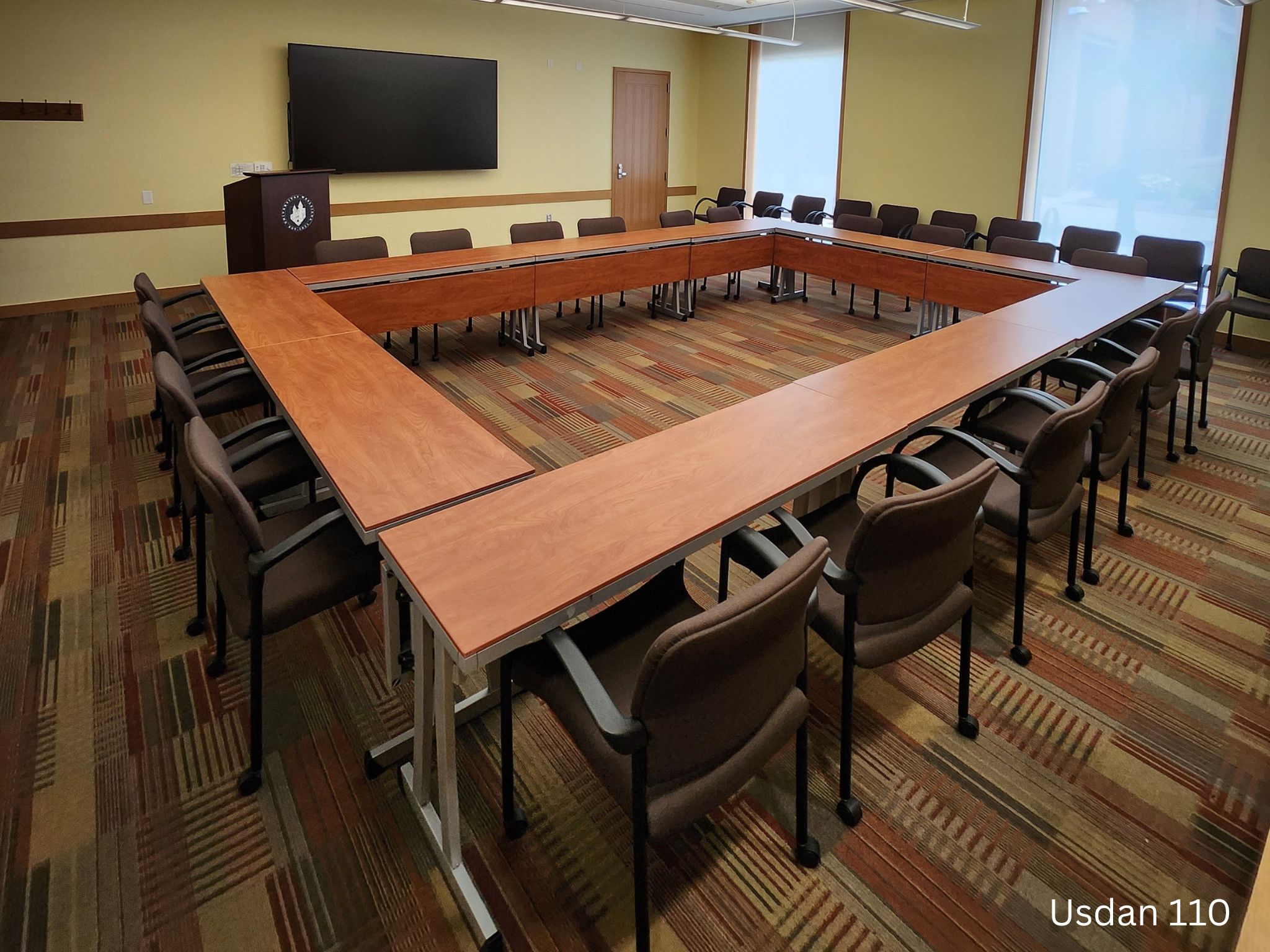 Usdan 110 seminar style classroom