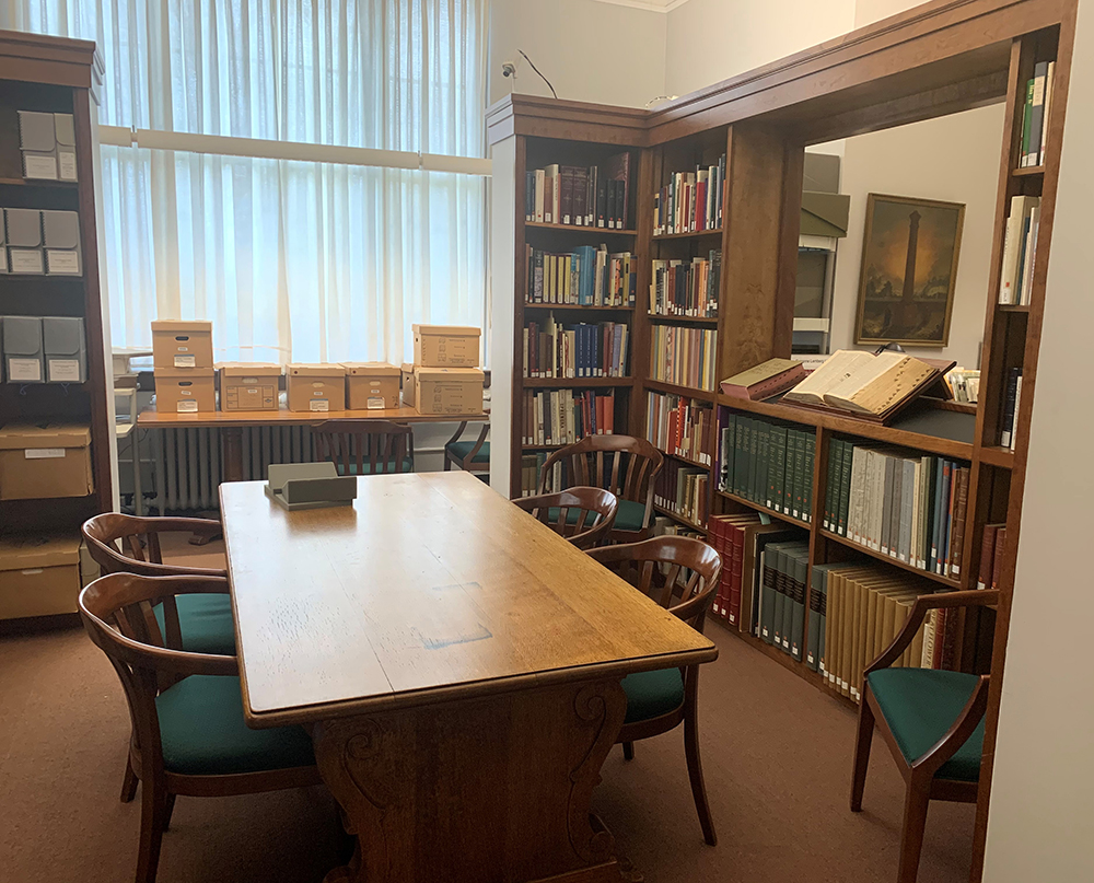 Wesleyan Special Collections & Archives reading room