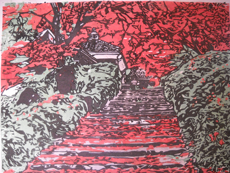 Matthew Bennett Woodblock Stairway