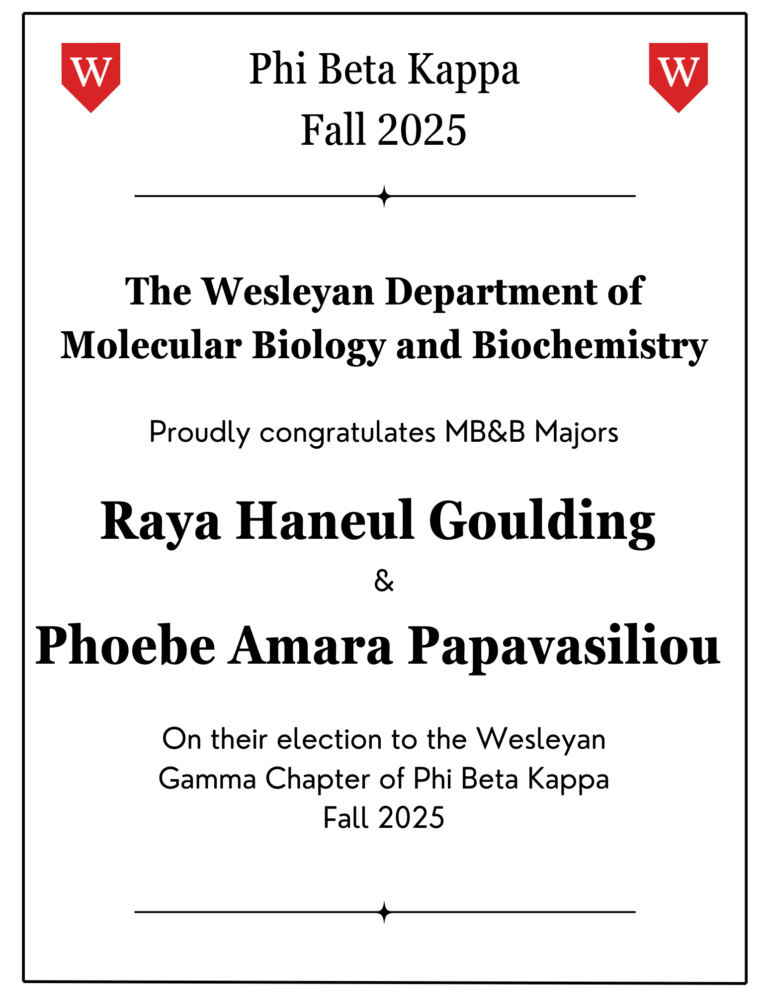 Fall 2025 PBK Announcement