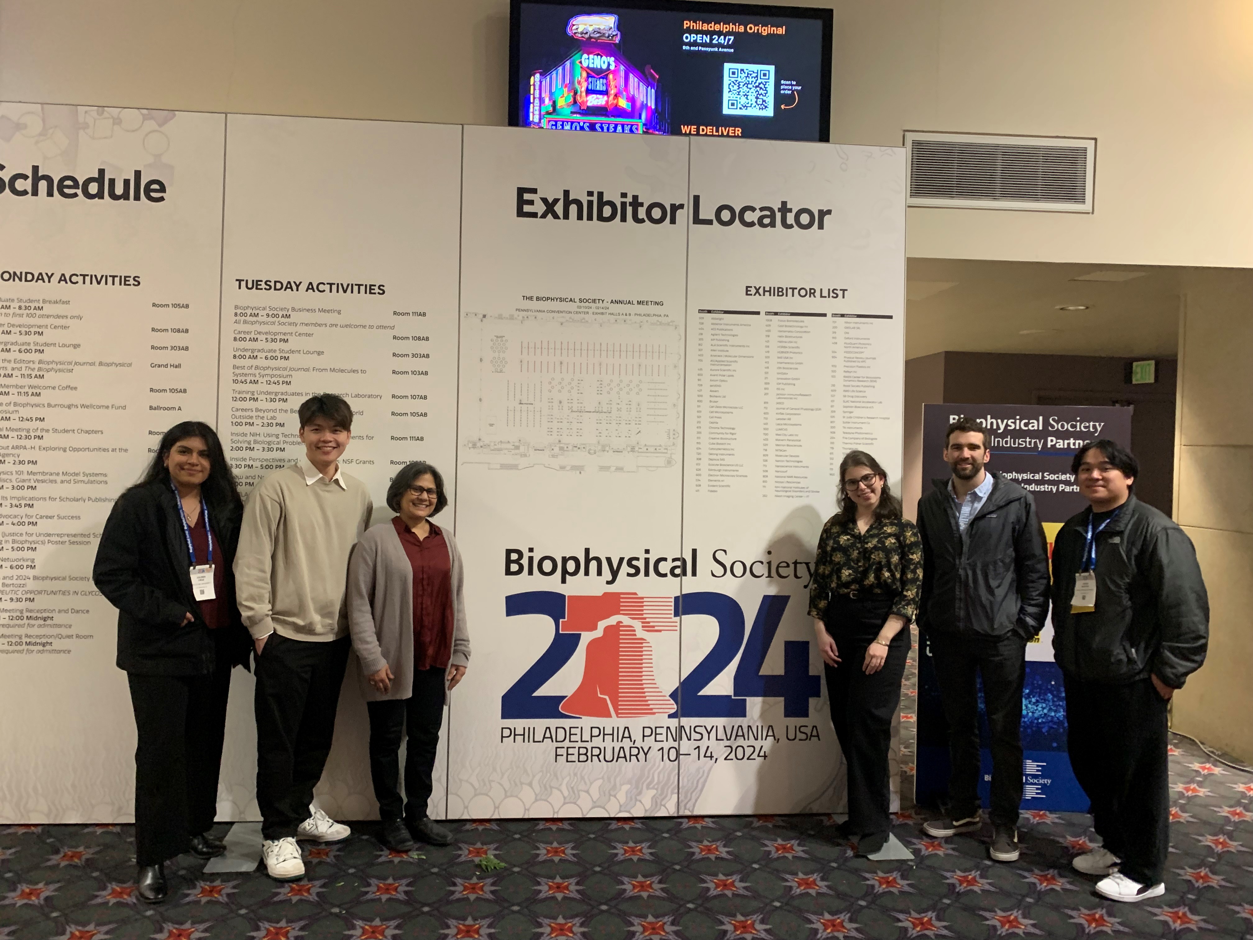 Wesleyan students and faculty at the Biophysical Society Meeting 