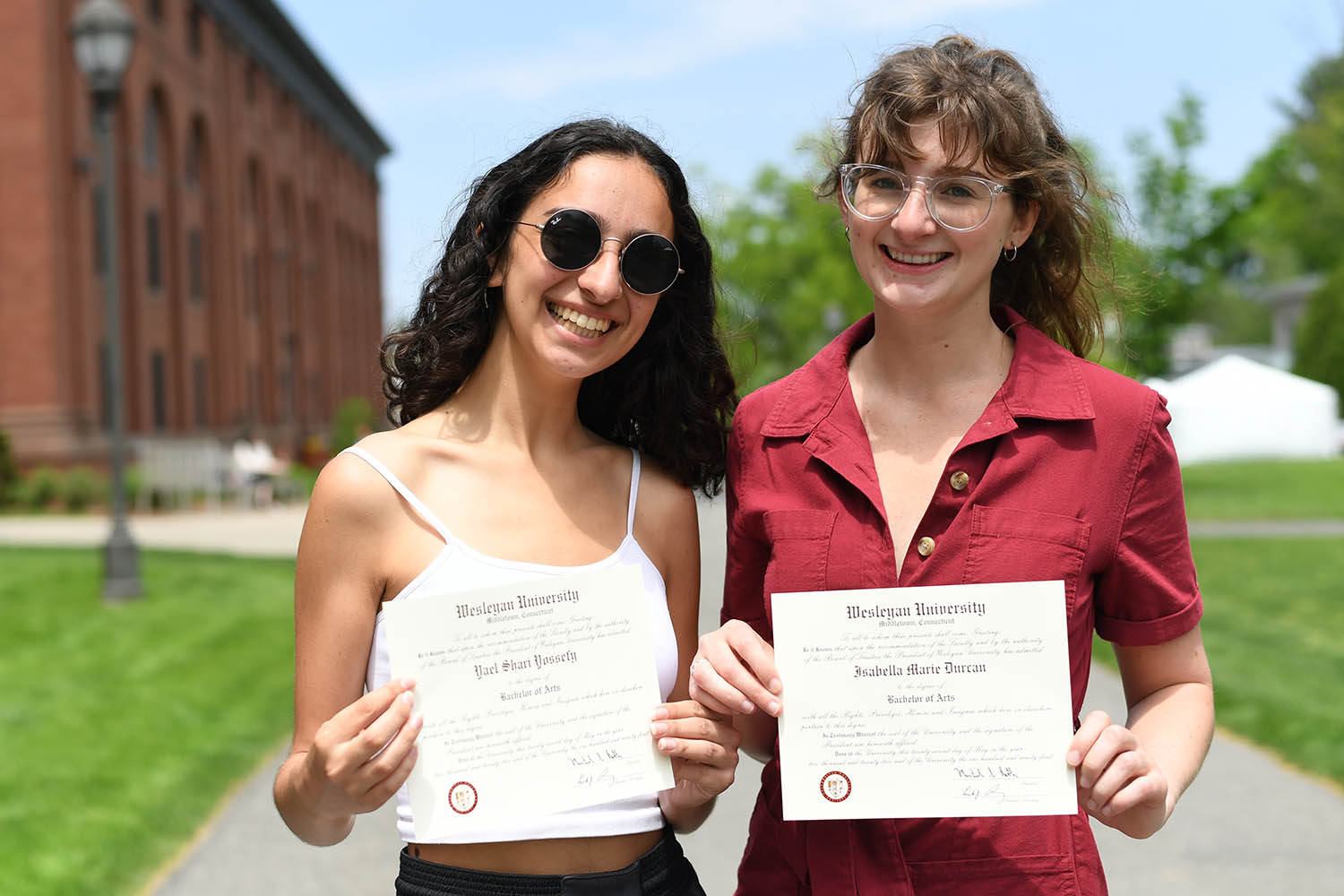Seniors picked up their Wesleyan diplomas prior to the 2022 Commencement Ceremony. 