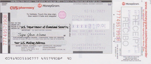 MoneyGram Money Order