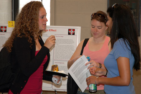 "The Curse of Knowledge Effect." Keera Bhandari listening to a student talk about her project.