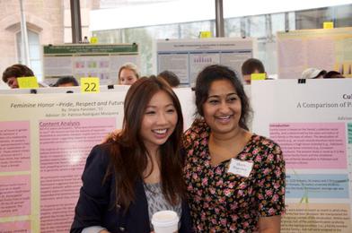 Poster presenters Leslie Tan and Shipra Panicker