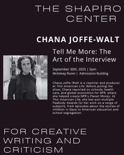 Poster for Chana Joffe-Walt Talk