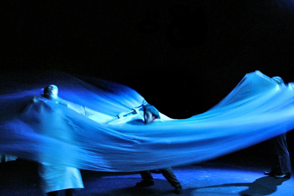 Ari Brand in London, UK, at American Drama Academy (BADA), Spring ’05. Ari (center) playing Peer Gynt in the play of the same name.